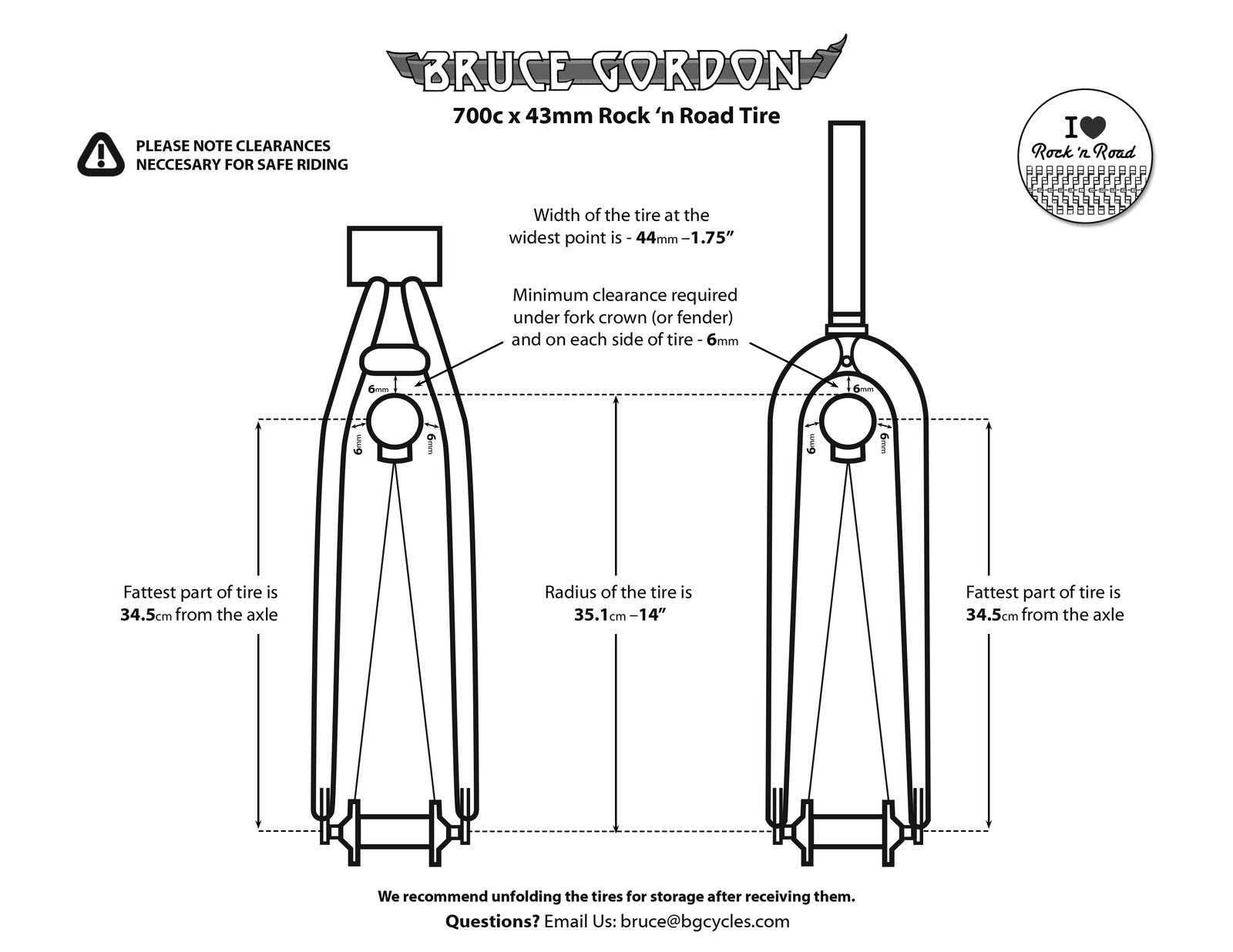 Bruce Gordon Cycles — Rock 'n Road All Terrain 700 x 43mm Tire TLC